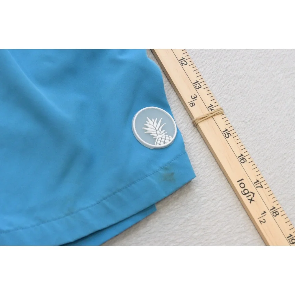 Chubbies Swim Trunks Men Medium Blue Pink 5 Inch Inseam Lined Pockets